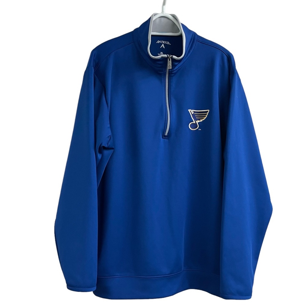 St. Louis Blues Hockey Quarter Zip Pullover Xl Gem